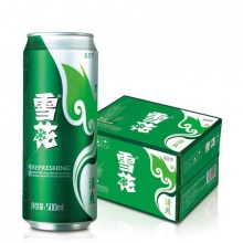 雪花啤酒 清爽8度500ml*24听/纸装箱 